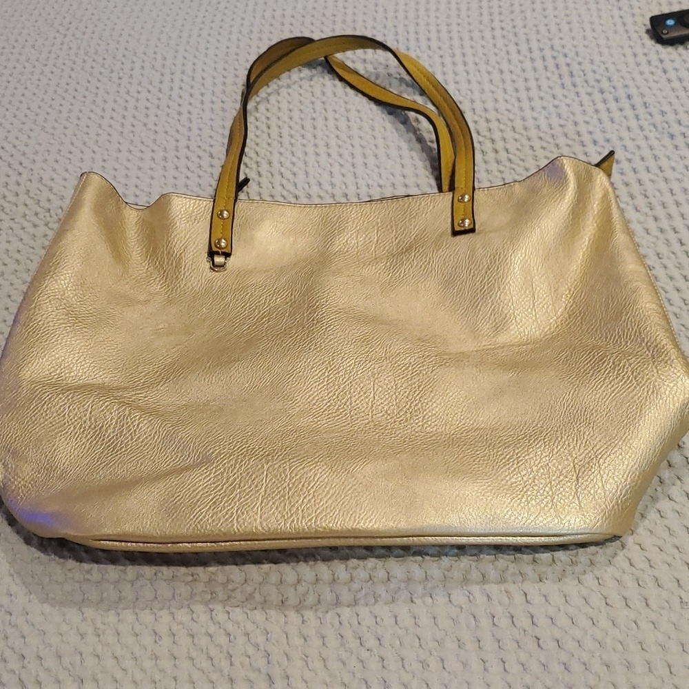 Great Unbranded Gold Tote Bag